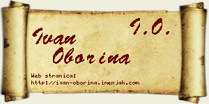 Ivan Oborina vizit kartica